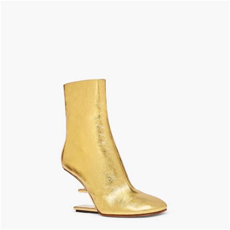 fendi boots gold heel|fendi high heel boots.